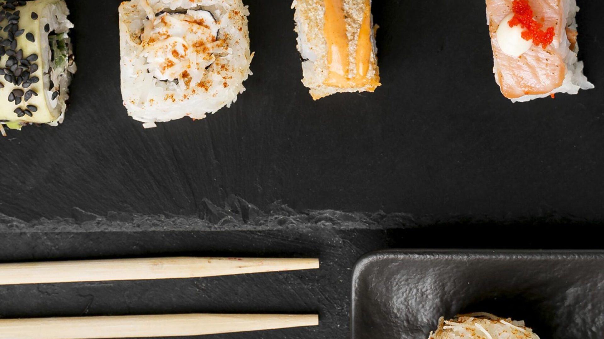 top-view-delicious-sushi-desk